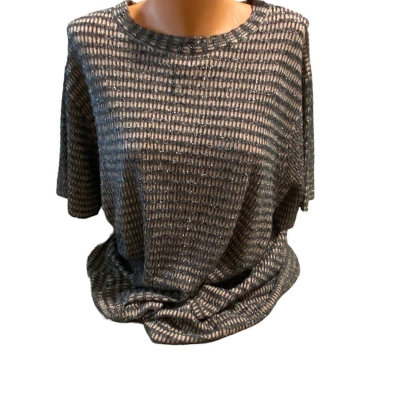 Zara Knit Women’s Tunic Shirt Dress Black Pink Sparkles Size M - Picture 6 of 13